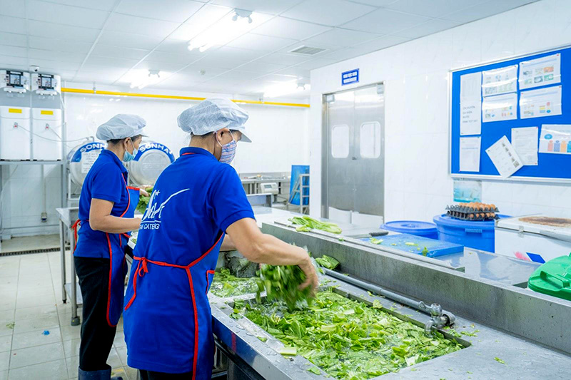 Quy trình sơ chế thực phẩm, máy lọc ozone sẽ