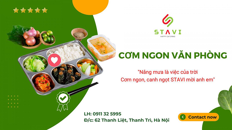 Suất ăn văn phòng STAVI được đông đảo Qúy đối tác yêu thích