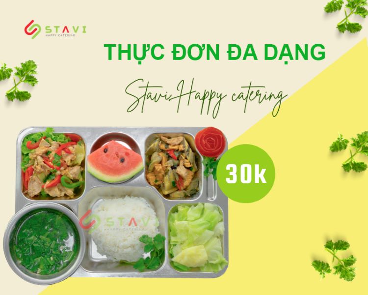 ​Thực đơn suất ăn công nghiệp Stavi chỉ từ 30k