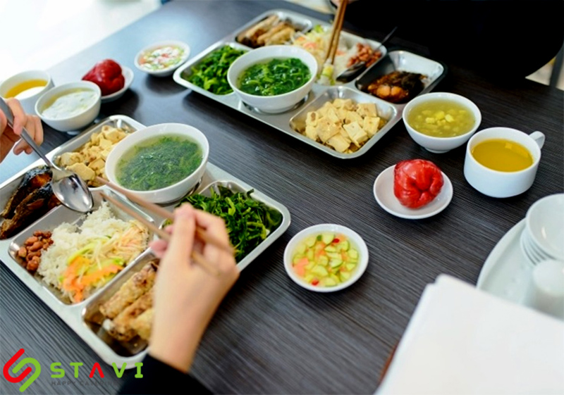 Thực đơn suất ăn cho trường học đa dạng