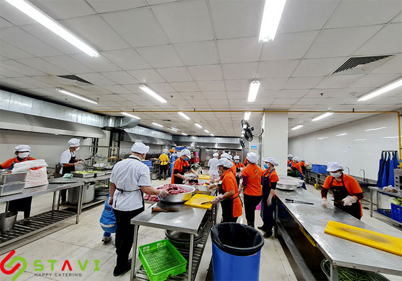Khu sơ chế và chế biến riêng biệt