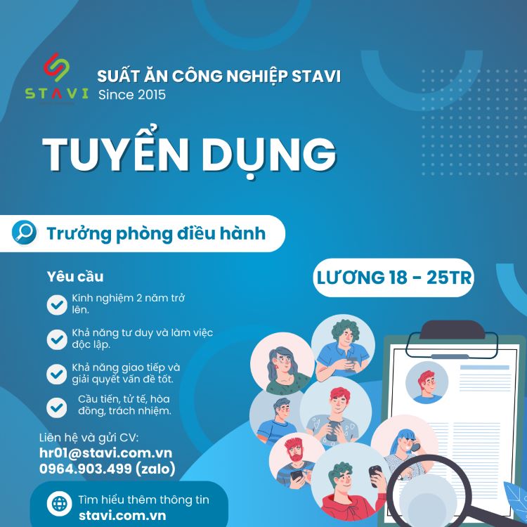 uyển dụng trưởng phòng điều hành STAVI