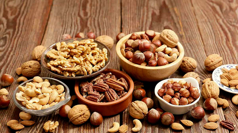 Các loại hạt trong thực đơn dinh dưỡng