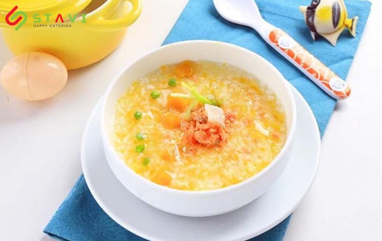 Cháo tôm rất giàu dưỡng chất tốt cho trẻ bị suy dinh dưỡng