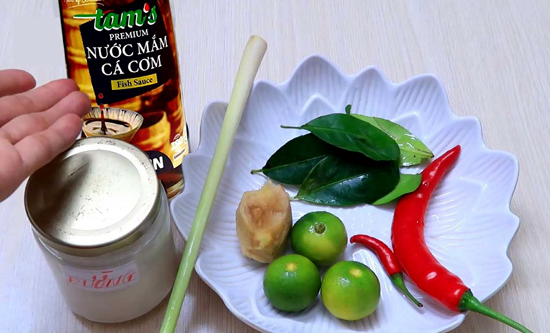 Nguyên liệu pha nước chấm ốc