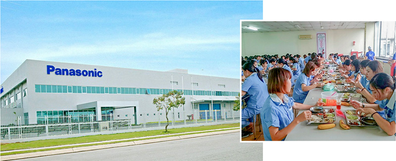 Suất ăn công nghiệp tại Nhà máy PANASONIC Hà Nội