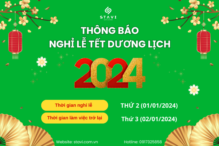 Thông báo lịch nghỉ lễ tết dương lịch của stavi
