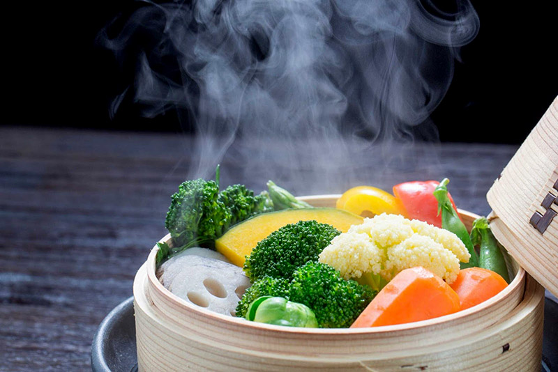 Thực phẩm hấp tại Suất ăn trường học STAVI