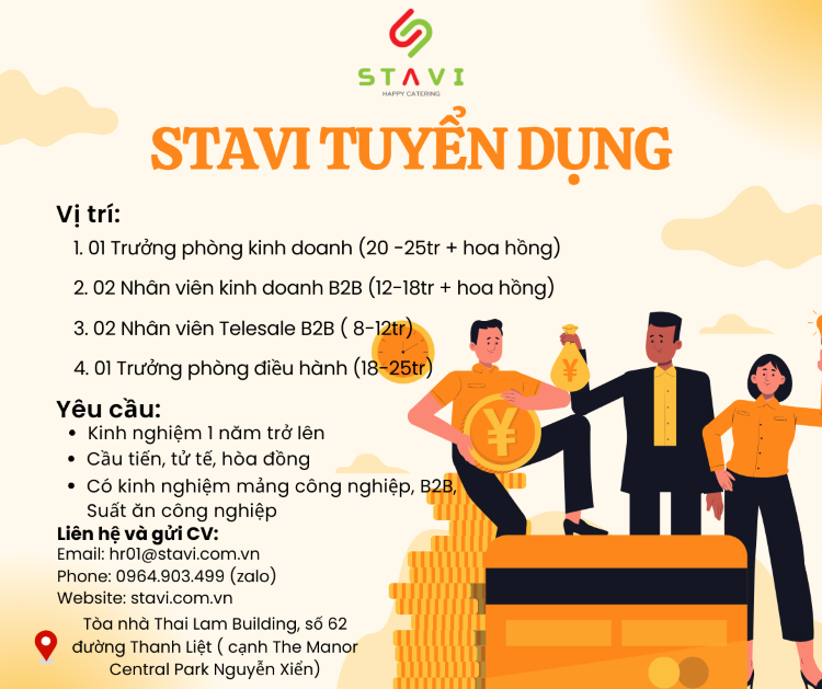 Tuyển dụng nhân viên kinh doanh Stavi